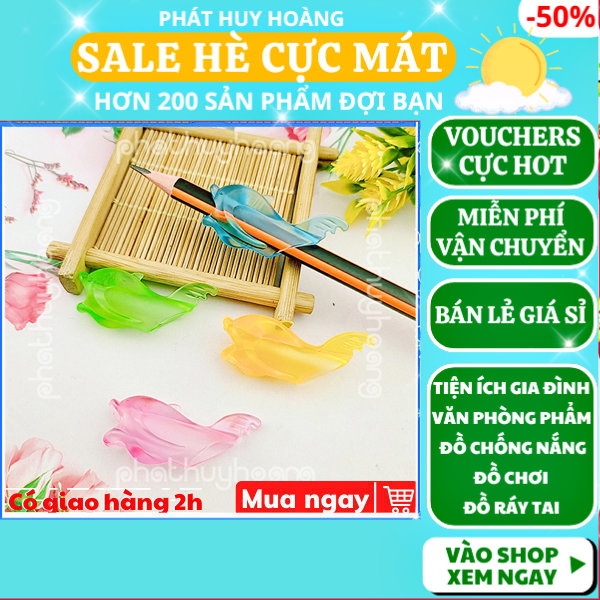 Bộ 4 đệm bút tập viết cá heo cho bé ,đệm tay cầm bút ,đệm bút cá heo ,đệm cầm bút , đồ dùng học tập, Phát Huy Hoàng