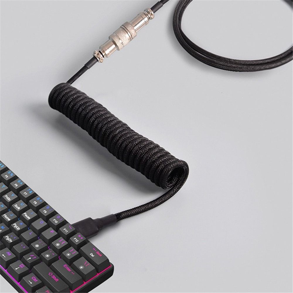 Computer%20Keyboard%20Accessories%20Port%203%20Meter%20Gaming%20Keyboard%20Keyboard%20Coiled%20Cable%20Mechanical%20Keyboard%20Cable%20Mechanical%20Keyboard%20Wire%20Type%20C%20Cable%20-%20Image%202