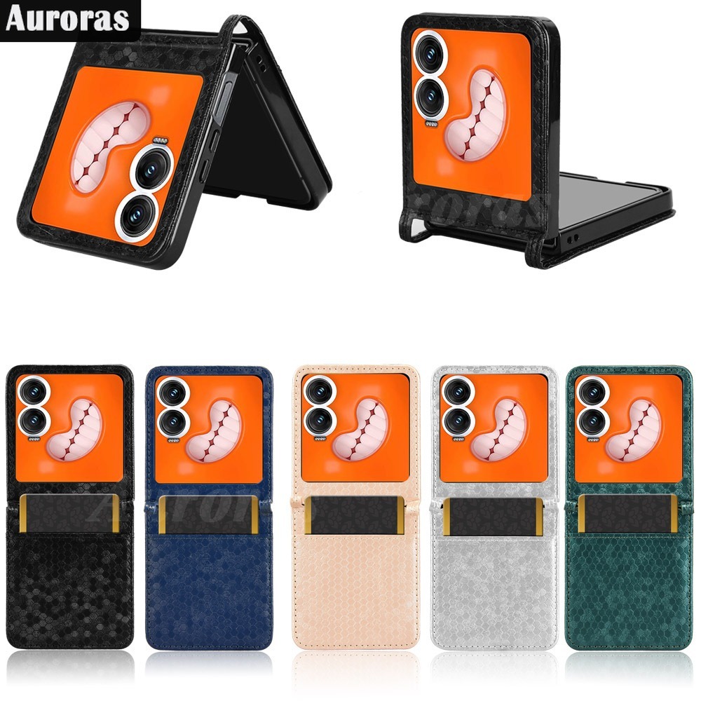 For Tecno Phantom V Flip2 5G Phone case Wave Point Design TPU External Leather Card stand Holder New Design Flip Cover for Tecno Phantom V Flip2 5G Cover casing HP