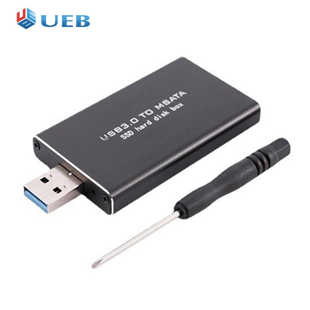 Mini MSATA Để USB 3.0 Hộp đĩa cứng 6Gbps công cụ chuyển đổi SSD Adapter Bao Vây Không Dây Pci-E Cho 30*30/50 mSATA SSD