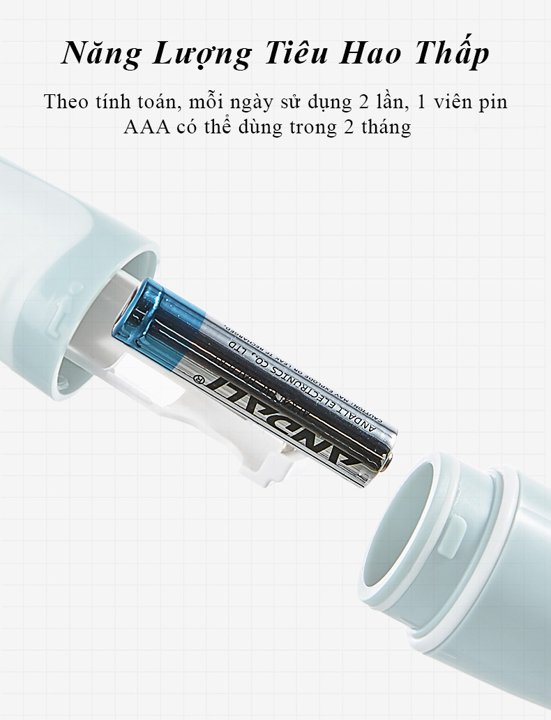 Bàn Chải Điện Đánh Răng Rung Siêu Âm Cho Bé - KUB
