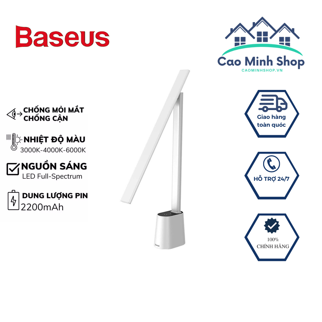 Đèn để bàn làm việc, học tập thông minh Baseus Smart Eye Series Charging Folding Reading Desk Lamp - Cao Minh Shop
