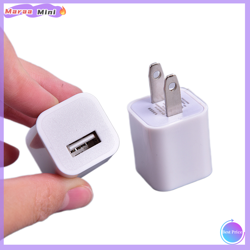 Maraa USB Cube Adapter 5W Wall Charger for iPod, iPad, iPhone 5 5c 5s 6 6s 7 Plus
