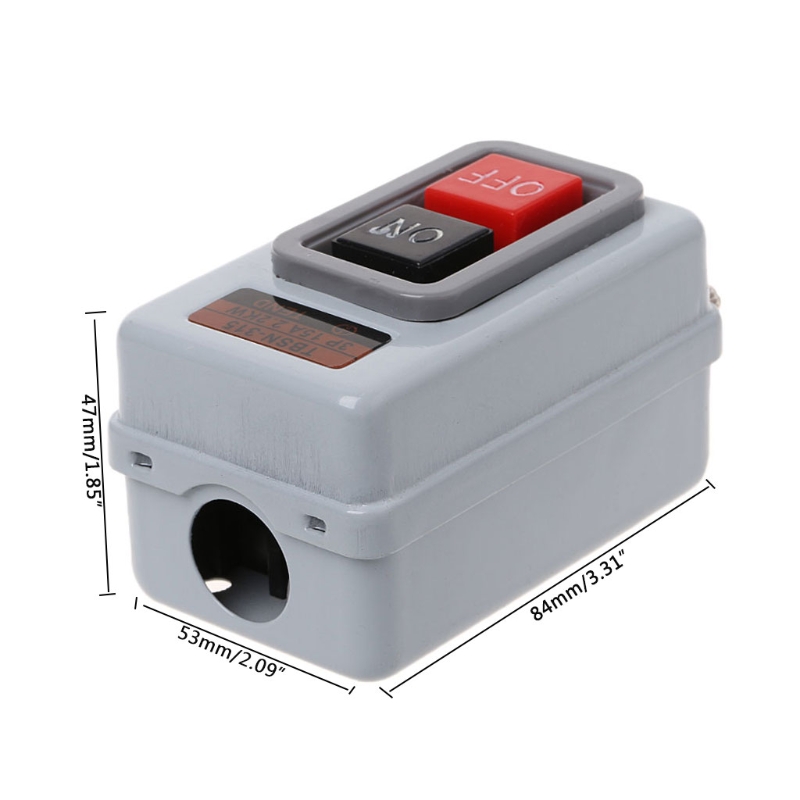 New arrival TBSN-315 AC 380V 15A 2.2KW ON/OFF 3 Phase Self-Locking Power Push Button Switch