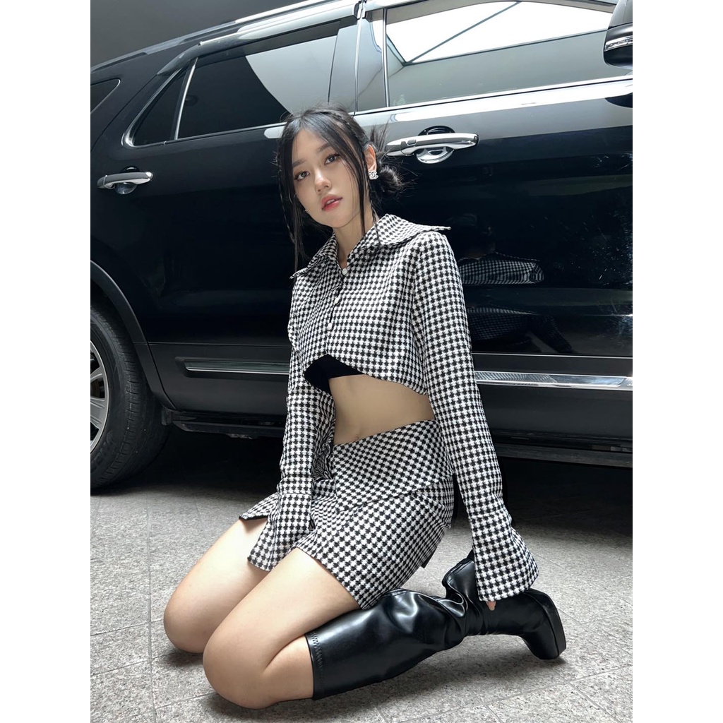 Áo Sơ Mi Crop Top Bonie - Karlotta Concept