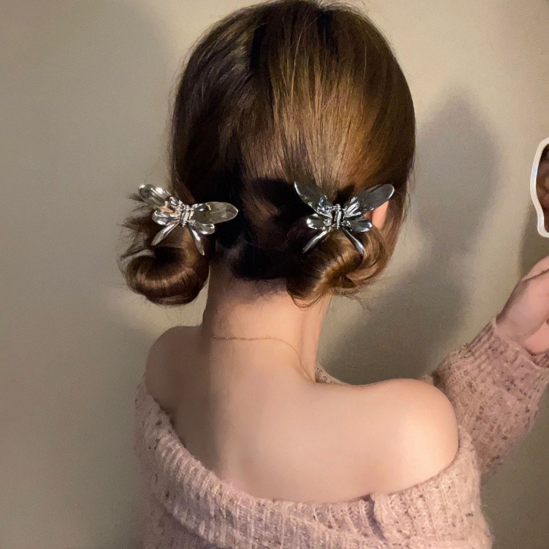 Kẹp Tóc Kim Loại Hình Bướm 3d