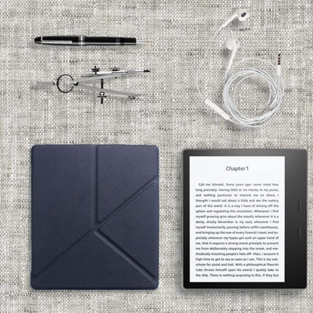 For Kindle Oasis(10th Gen,2019 Release & 9th Gen,2017 Release) - E-Reader Cover PU Leather Ultra Light Foldable Origami Case with Stand 7'' Kindle Oasis 3/2 Cover