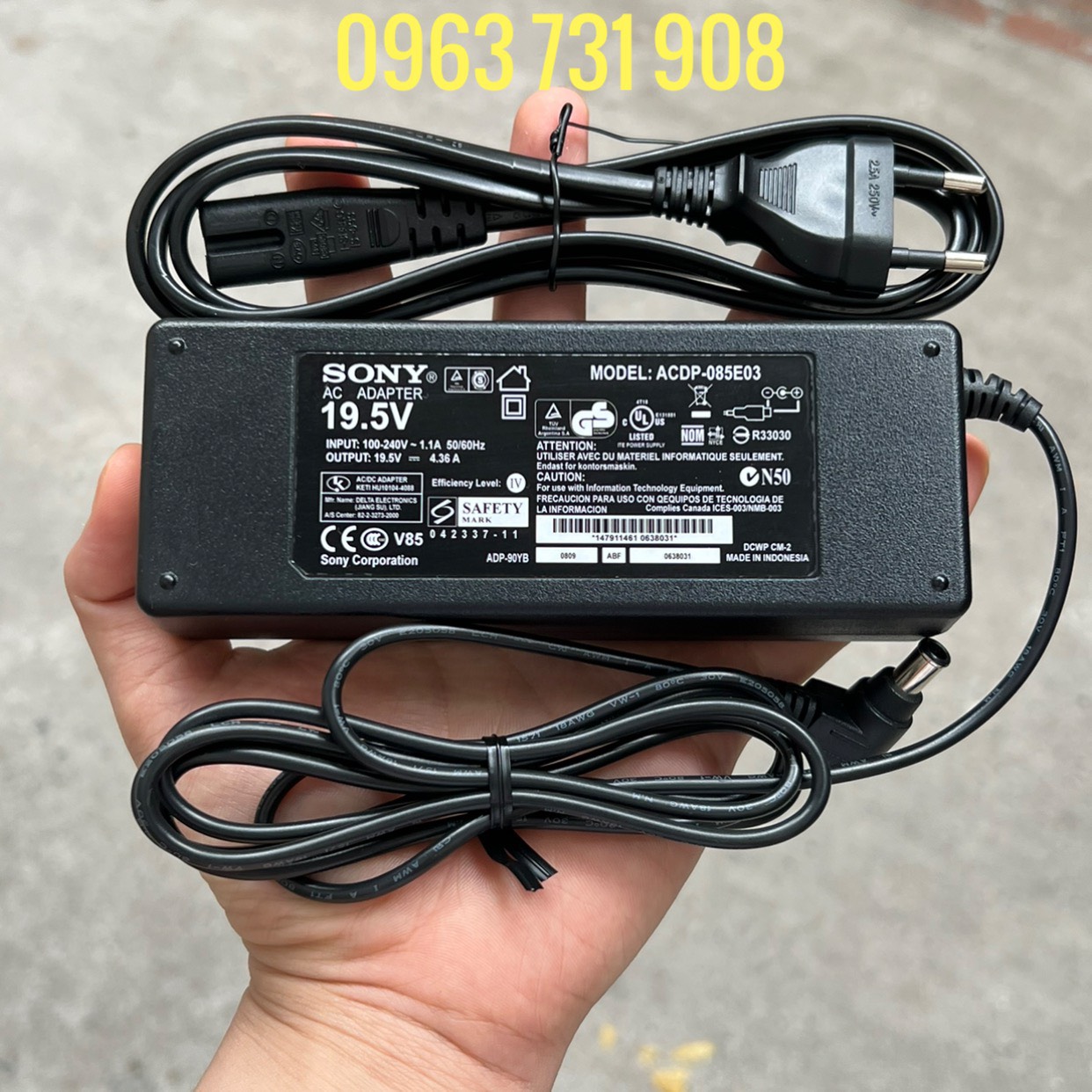 ADAPTOR- NGUỒN TIVI SONY 19.5V 4.36A