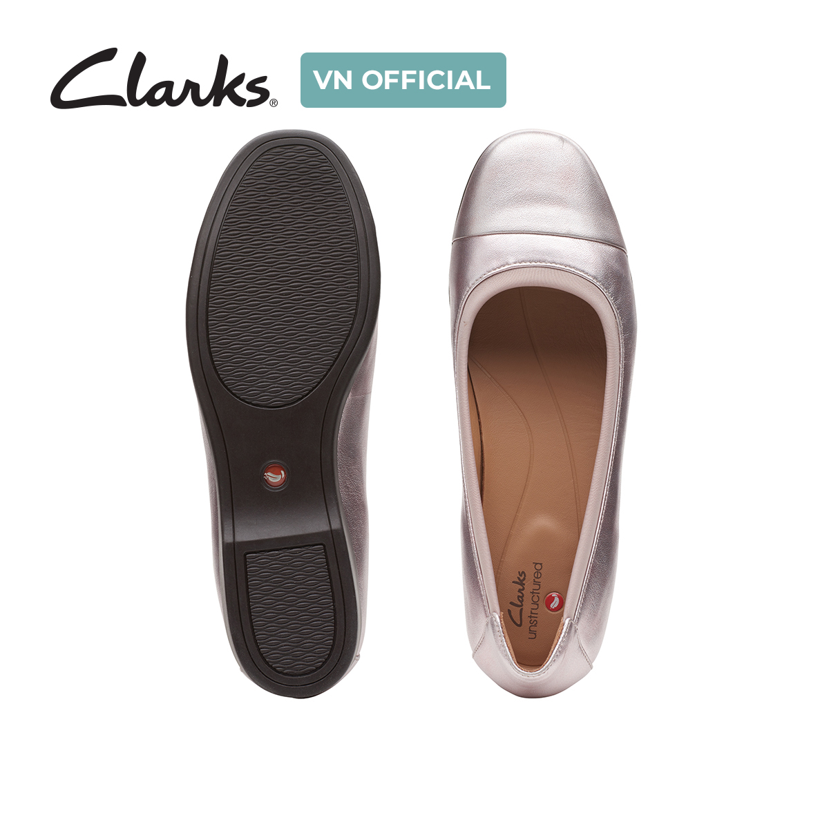 Giày Búp Bê Da Nữ Clarks - Un Darcey Cap2