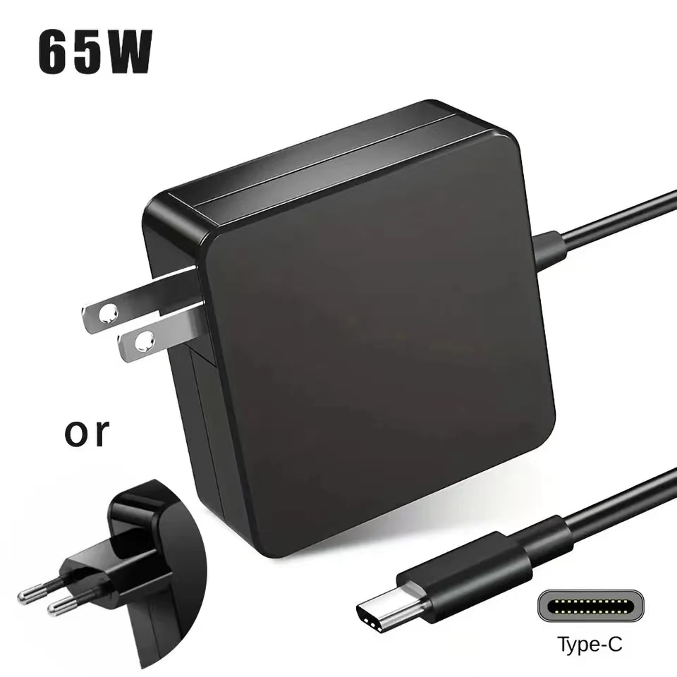 EU US 65W USB C Power Adapter With Cable Type C PD Wall Fast - Main Image