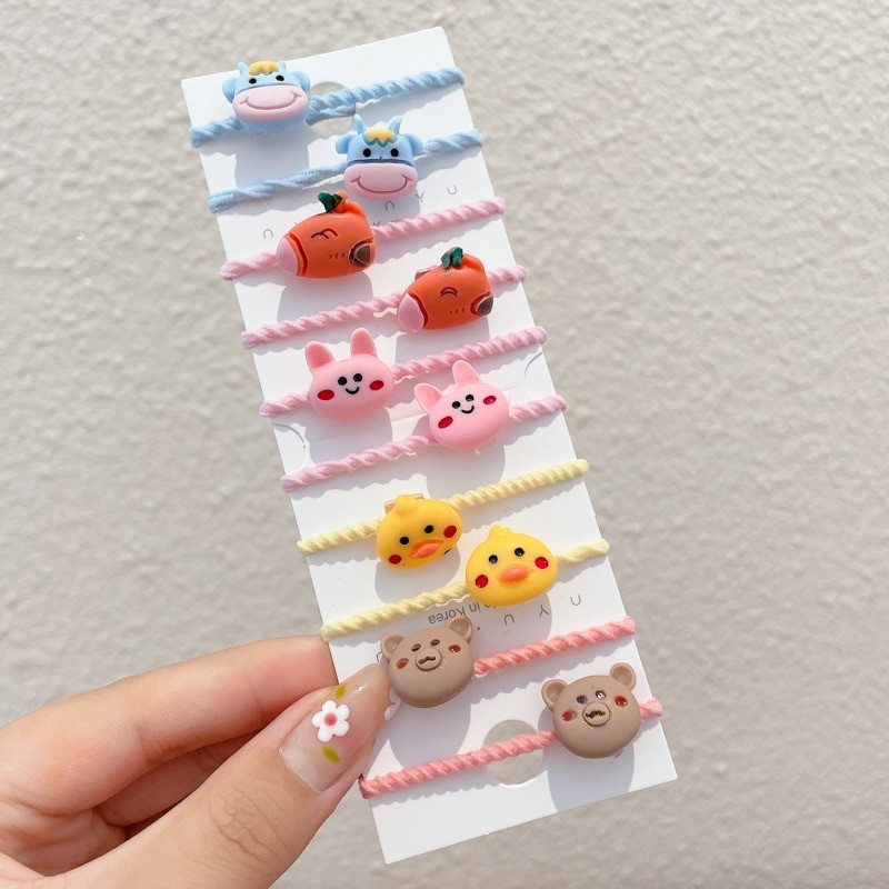Korean Children's Hair Ties Baby Princess Hair Ties Set Cute Cartoon Rubber Bands