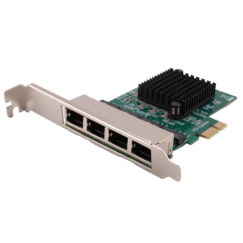 Network Cards Network/Ethernet/Lan Adapter PCI-E Network Card Realtek RJ45 Internet Ethernet Gigabit 4 Port Network Card