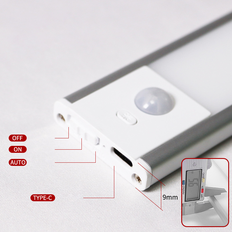 Night lamp Ultra thin smart led induction light dormitory charging body induction night light magnetic wardrobe cabinet light strip