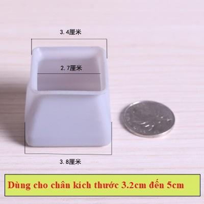[SET 4] Miếng silicon bọc chân bàn ghế hình vuông dày