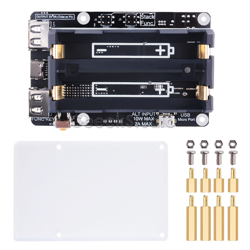 【Fast and Reliable Shipping】 UPS Plus With Automatic Shutdown RTC Coulometer Power Supply Remote OTA Firmware for Raspberry Pi 5/4B/3B+/3B/2B/B+/B/A+/A.
