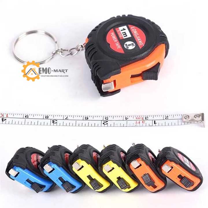 Móc khóa thước rút mini 1 mét