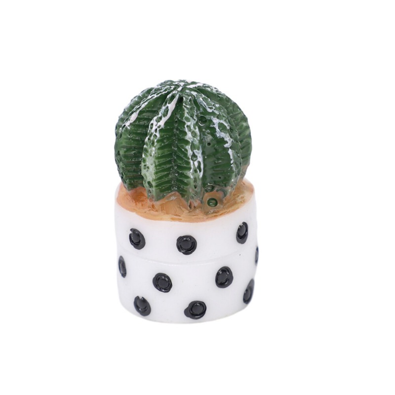 Mini Cute Cactus Potting Creative Artificial Resin Succulent Plant Ornament Home Office Table Decoration