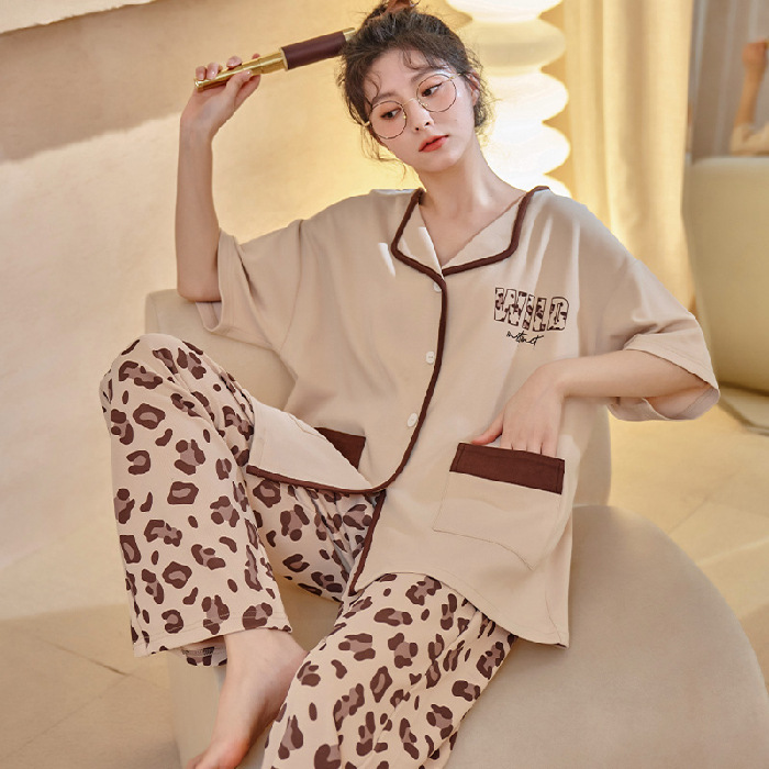 Bộ Ngủ Mặc Nhà Yukata Quần Dài Cotton