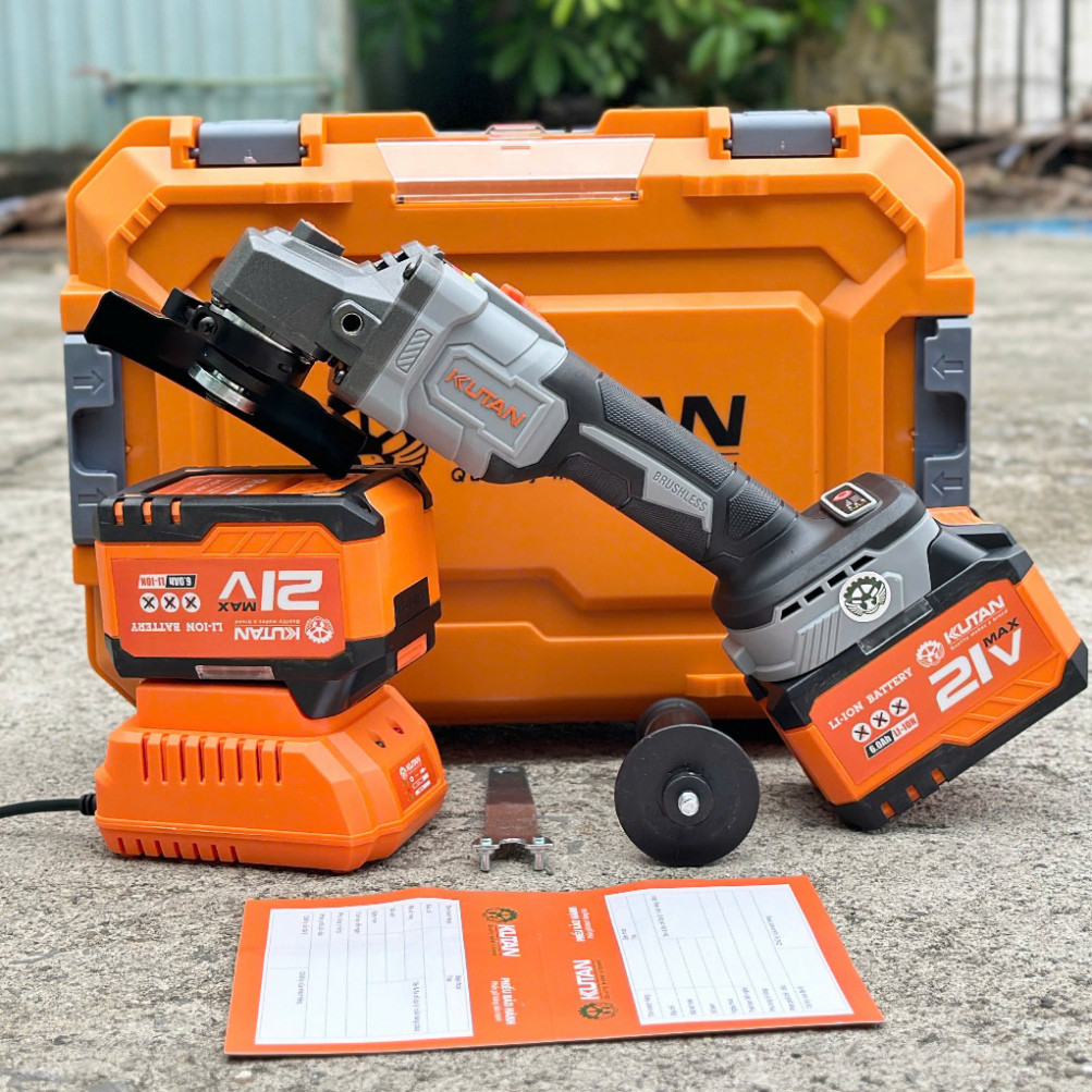 Máy Mài Pin Kutan KP-139 Không Chổi Than xử dụng Đá 100 2 Pin 15 Cell bh 6 Tháng .