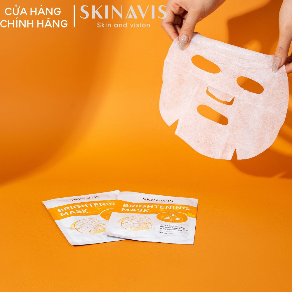 Mặt nạ cấp ẩm trắng da mờ thâm Skinavis Brightening Mask