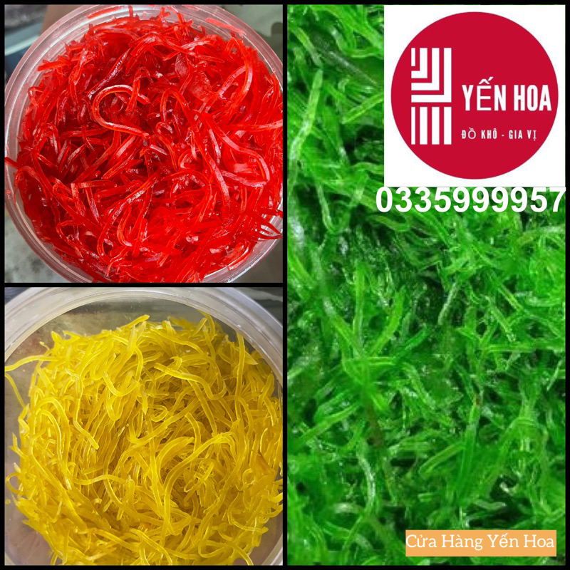 500g-1Kg Mứt Đu Đủ sợi 3 màu ( vàng - xanh - đỏ )