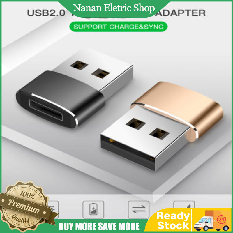 USB-C Male Type C to USB Adapter 2.0 A Female Data Converter Connector Adapter