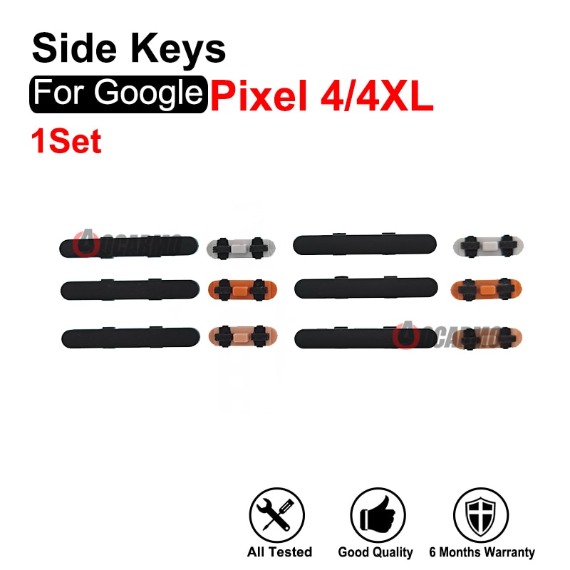 For Google Pixel 4 XL 4XL Side Button Keys Power On Off Volume Button Replacement Parts Use For Black White Orange Phone