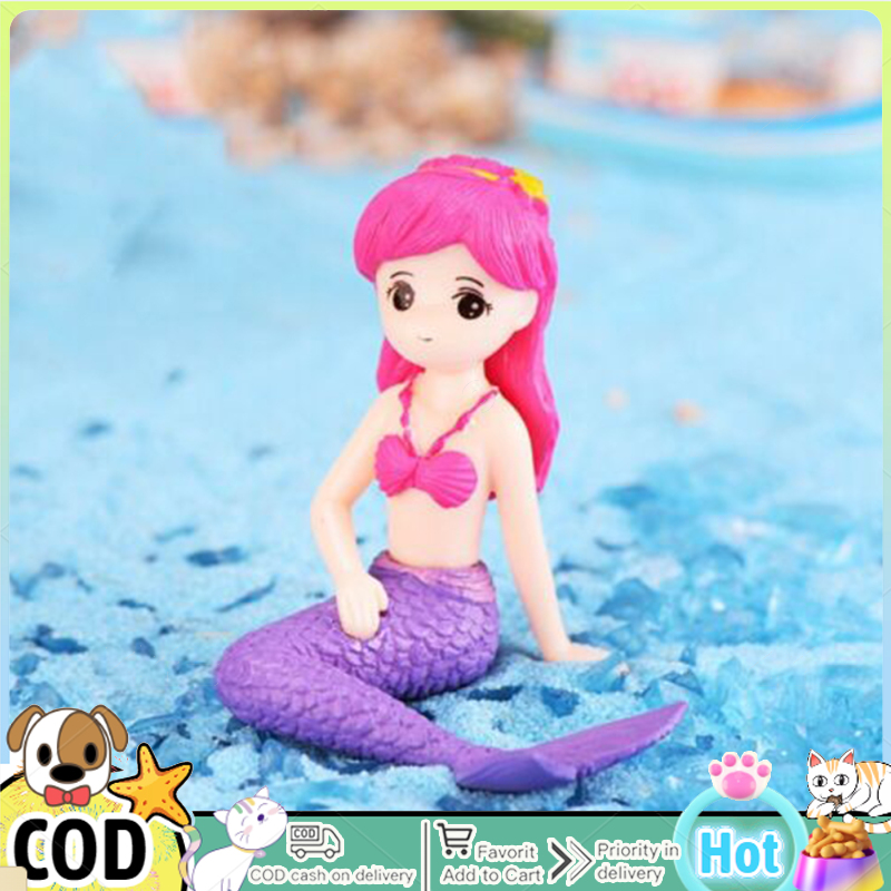 Mermaid Micro Landscape Waterscape Aquarium Decoration Keychain Plastic Decoration Crafts
