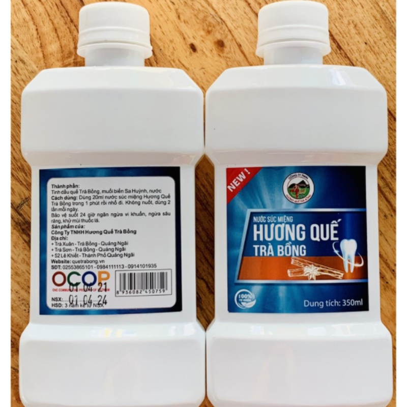 [Hương Quế Trà Bồng] Nước Súc Miệng Quế 350ml,