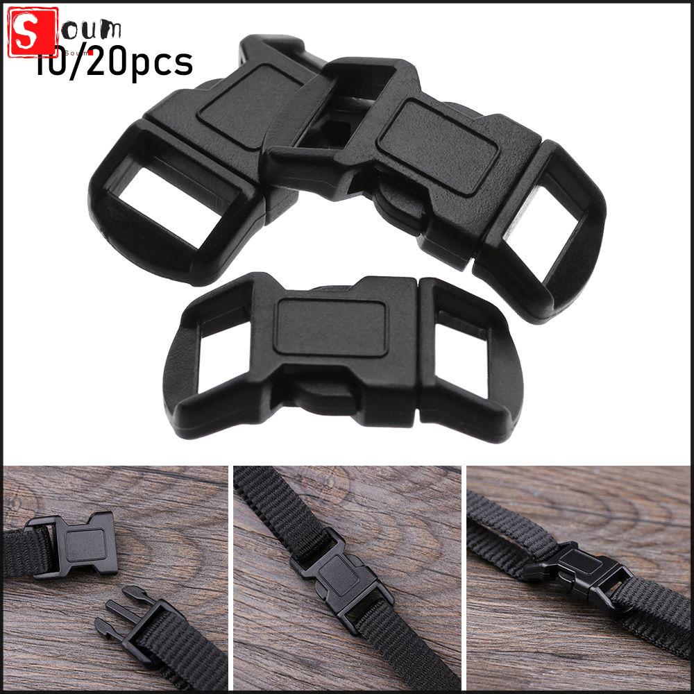 2/4/8pcs Plastic Outdoor Curved Emergency Tool Bag Parts Survival Whistle  Buckles Side Release Buckle Bracelet Strap Paracord Accessories 8PCS STYLE  2 