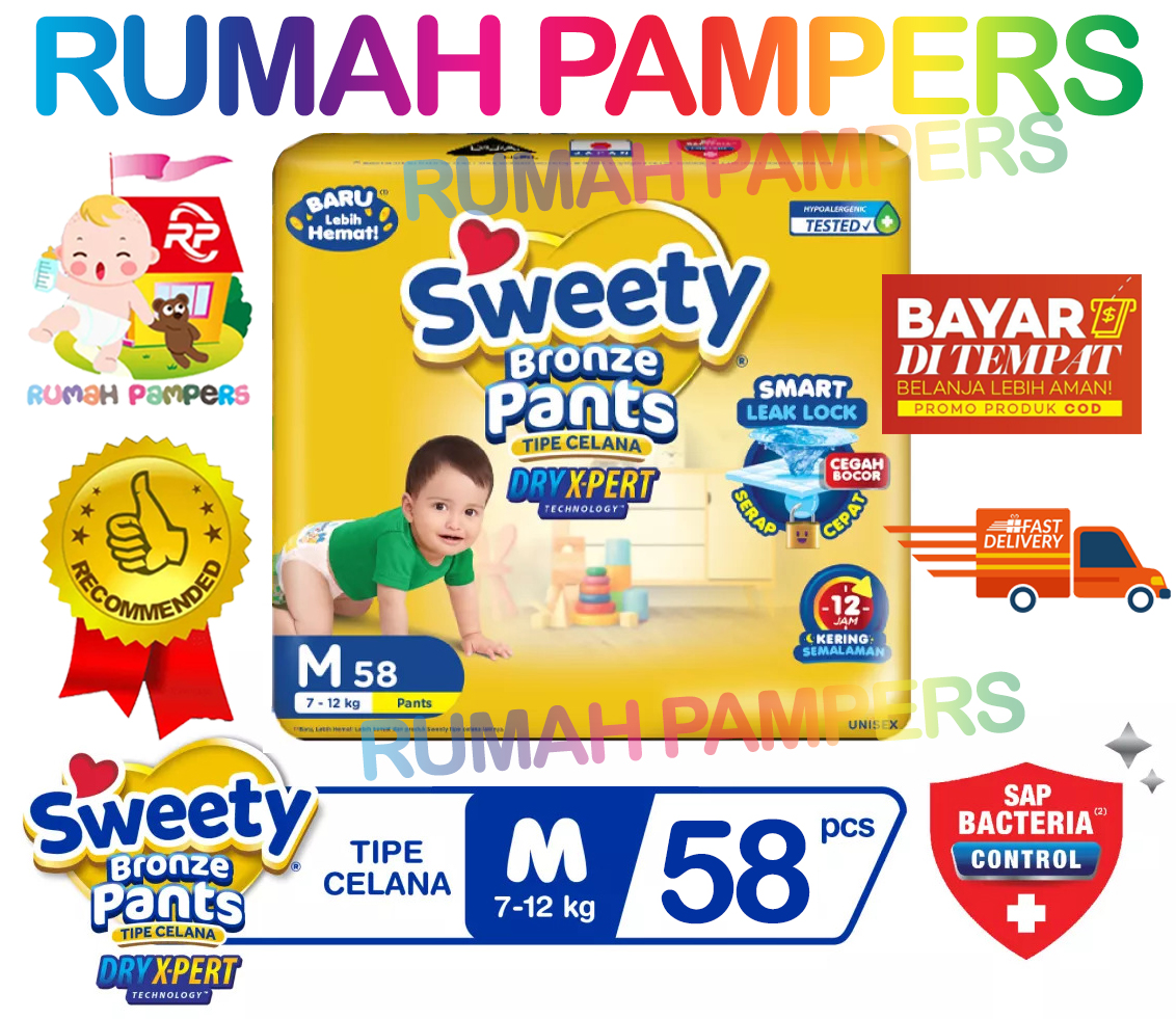 Sweety Bronze Pants Jumbo Dry Xpert M 58 ( KEMASAN BARU ) Lazada