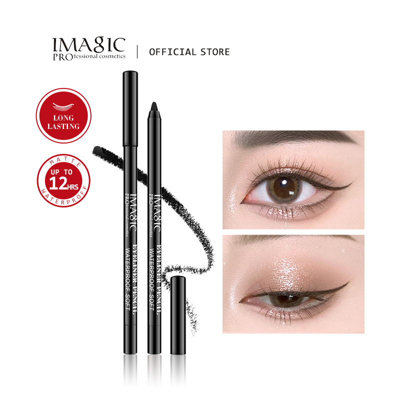 Bút Chì Kẻ Mắt Không Thấm Nước IMAGIC-Màu Đen + Gọt