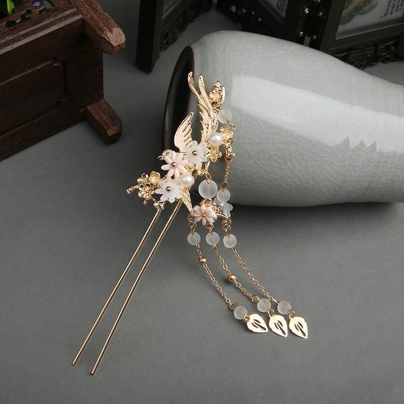 Trâm cài tóc phượng hoàng phụ kiện tóc cô dâu