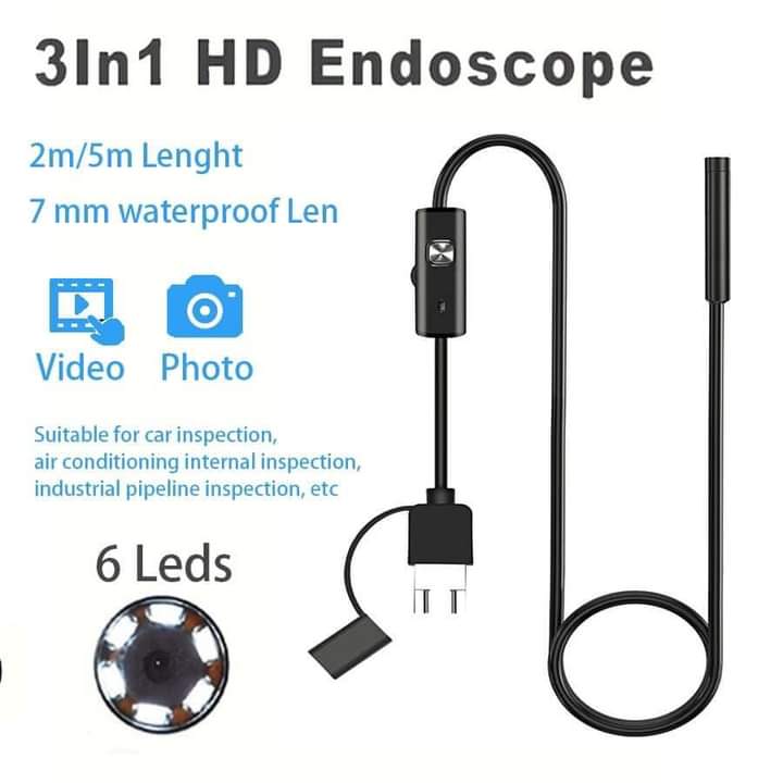 3in1 Type-C&Micro usb&PC Endoscope (Y102). 