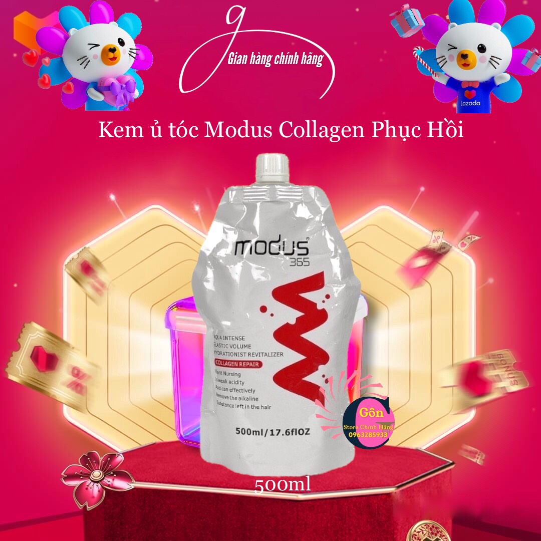 [ Tặng Mũ Ủ ] Kem Ủ Tóc Modus Collagen Phục Hồi 500ml