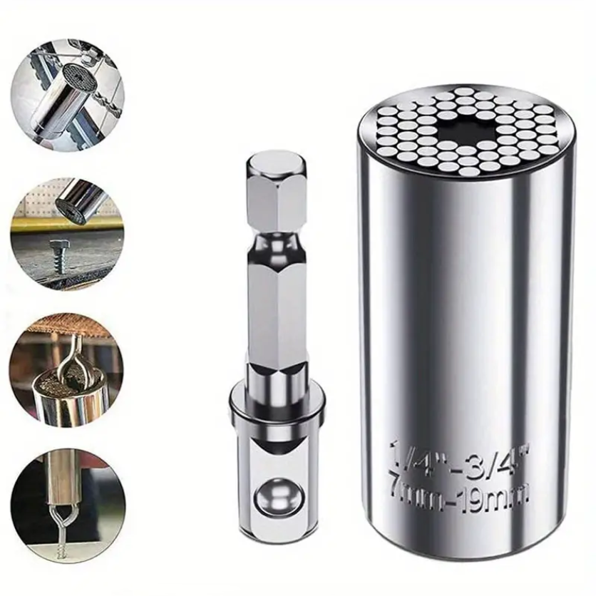 Universal 7-19mm Socket Torque Wrench Ratchet Socket Sleeve Multi Function Key Adapter Hand Tools Power Drill Ratchet Bushing Spanner Spanner Grip