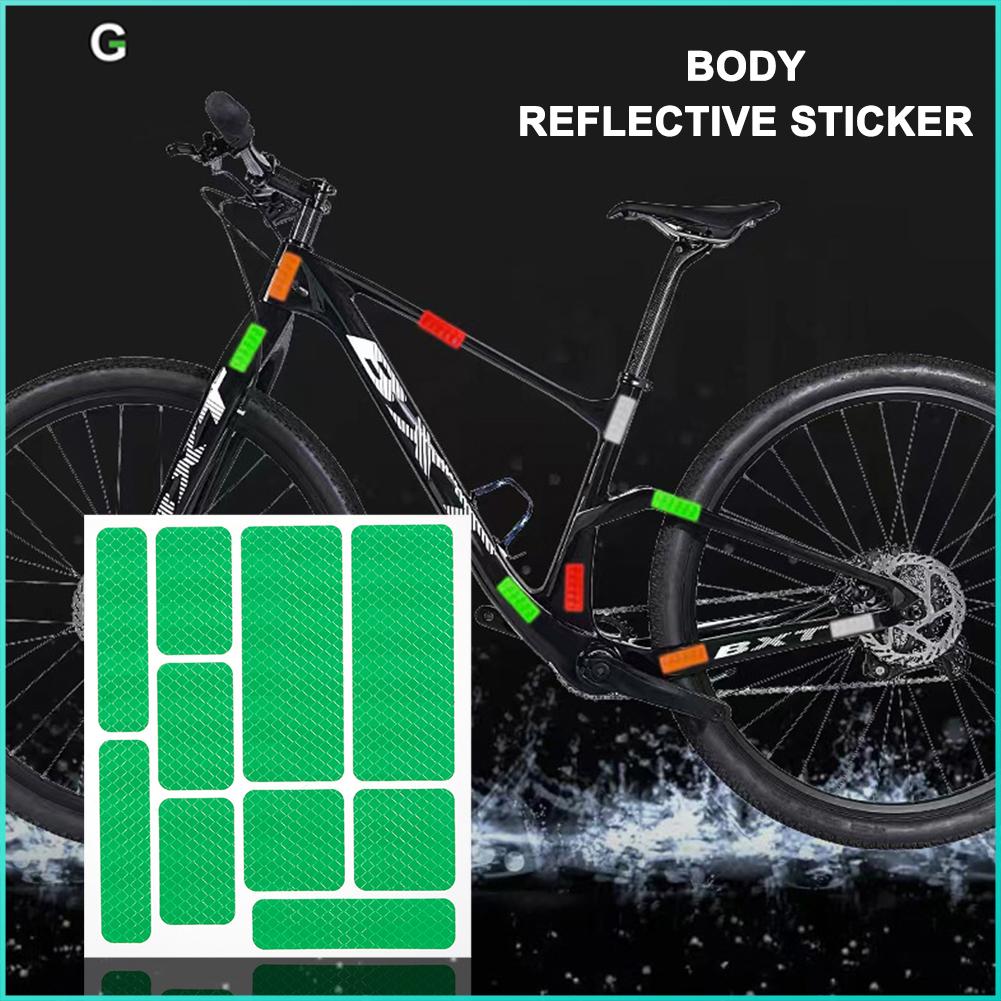 Portable Bicycle Reflective Sticker Kits Mountain Road Bike Warning Reflector