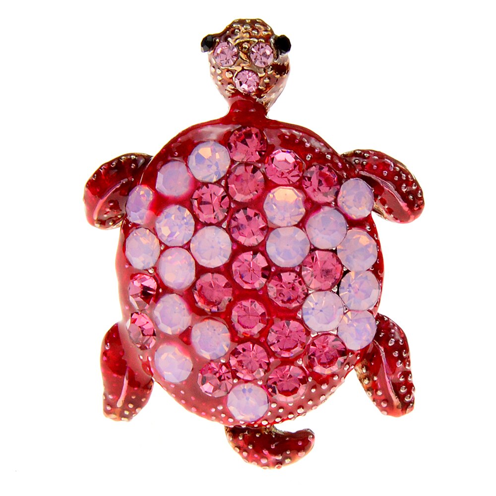 Rhienstone Small Turtle Brooches For Women 3 Colors Available Animal Pin Fashion Alloy Accessories New Arrival 2022