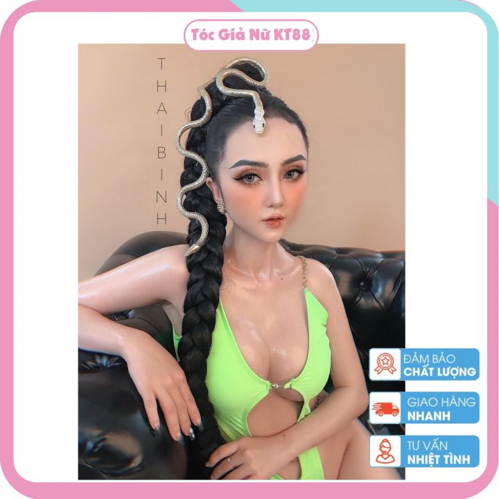 Dây bính cài tóc giả 3cm dài 60cm