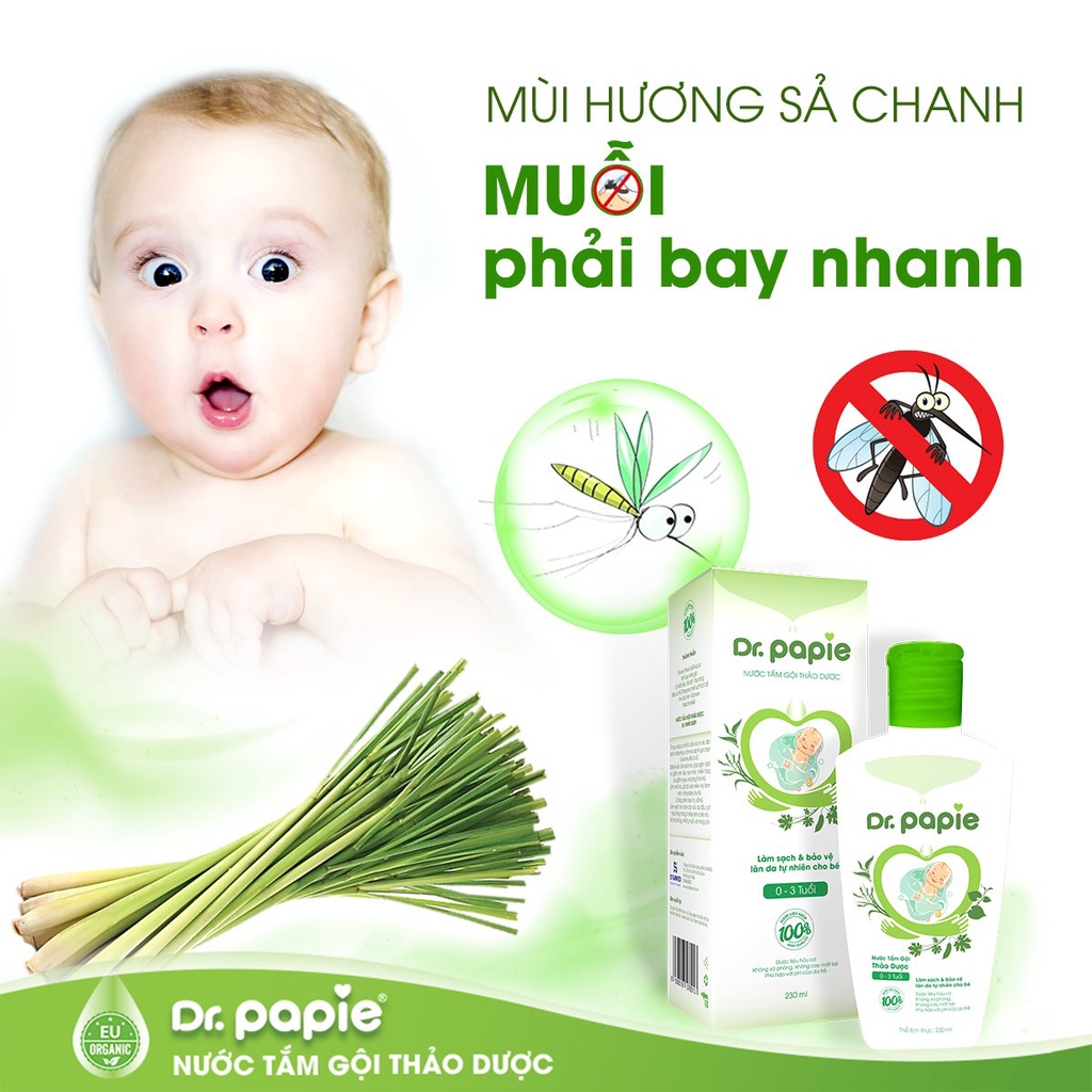 Nước Tắm Gội Thảo Dược Dr.Papie