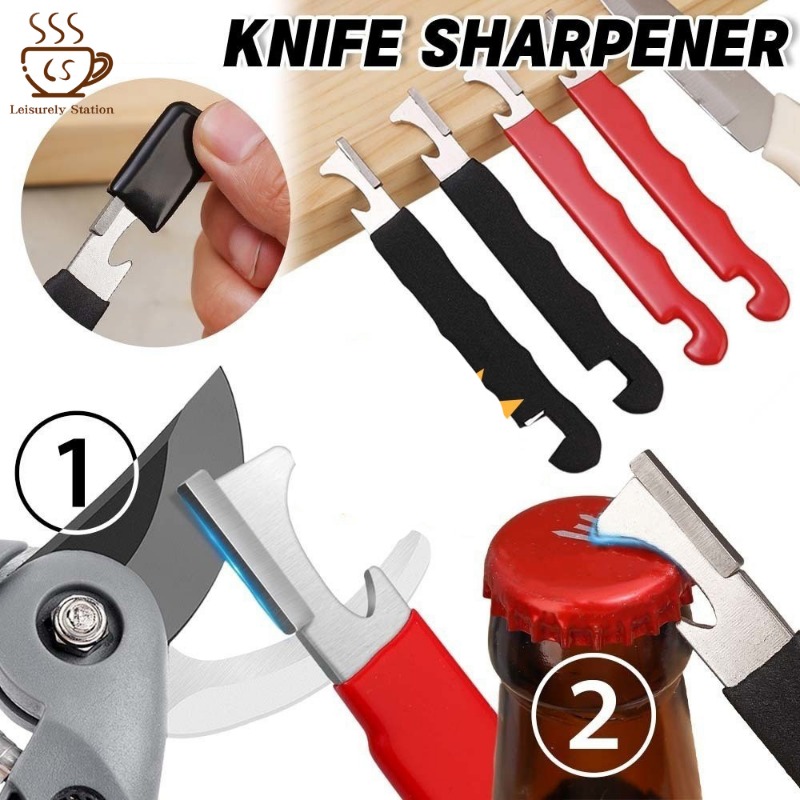 Multi-Functional Creative Handhold Knife Sharpener High Hardness Alloy Steel Cutter Sharpener with Bottle Opener
