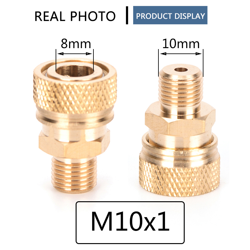 PCP 2pcs/set Quick Release Couplings Disconnect M10x1 8mm Thread Air Refilling Coupler Socket Copper Quick Releasing Fittings Air Pumps Parts