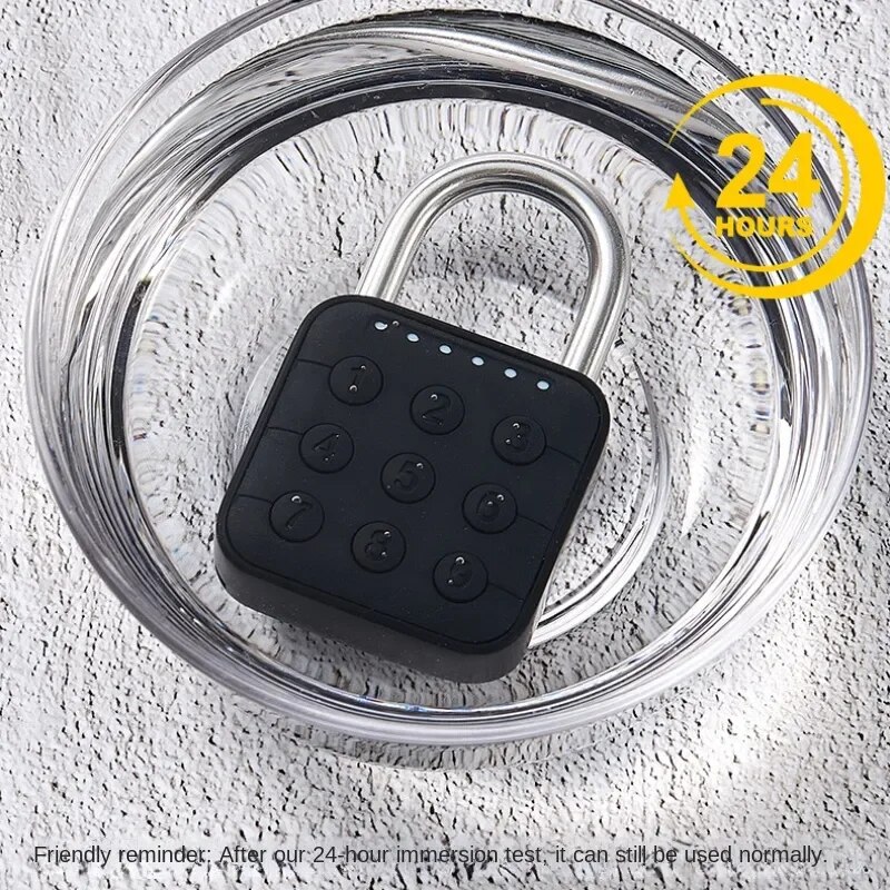 Digital Padlock With Password Electronic Art Lock Security Protection Art Door Lock Password Button Padlock 6-Digit Passcode