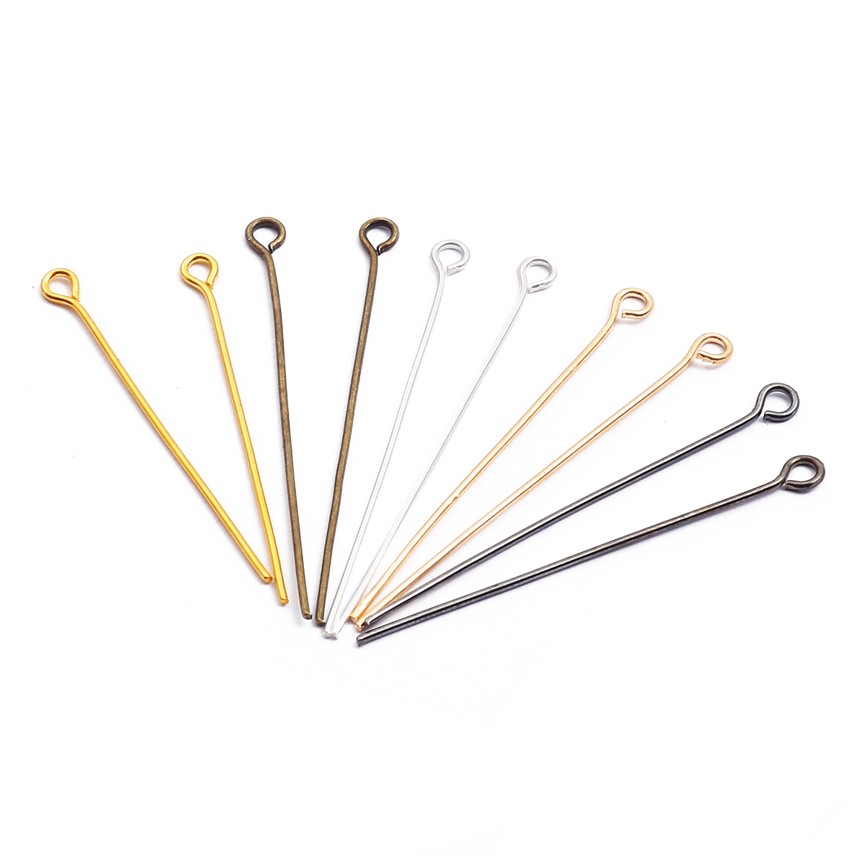 200pcs Eye Pins Jewelry Findings Eye Pins 16mm Iron Eye Pins for Jewelry Making 21 Gauge Dark Gray, Women's, Size: One size, Silver