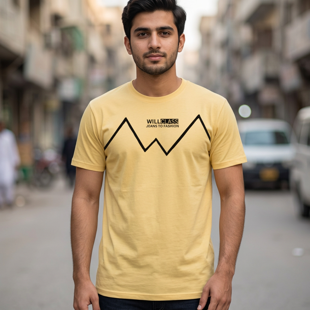 MK Garments - Will Class Printed Primium Half Sleeves Round Neck Casual Tshirt For Men And Boys