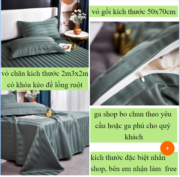 Bộ Chăn Ga Gối Cotton 3F PHI LỤA (Gồm 1 Ga + 1 Vỏ Mền + 2 Áo Gối ) 3F Phi lụa FF17-18-19-20-21-22-23-24-25-26