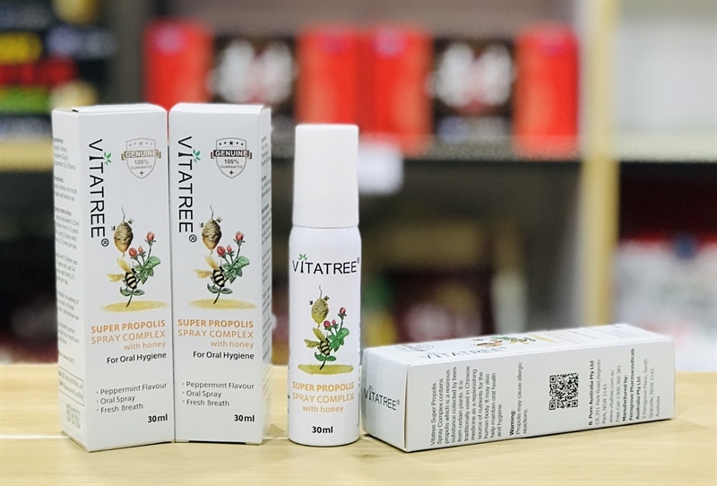 Keo ong xịt họng Vitatree 30ml - Úc