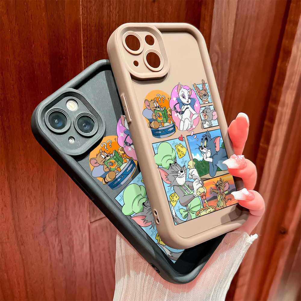 ZeroQiQi for Samsung A06 Back Cover Tom Jerry Comic Soft Rubber Ladder Camera Protection Phone Case. 