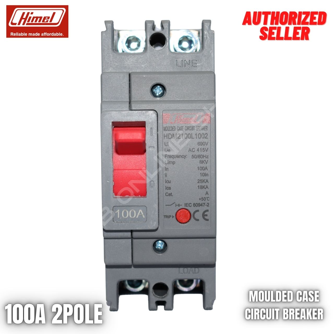 Himel Molded Case Circuit Breaker 100A 2 Pole 220V415V Lazada PH