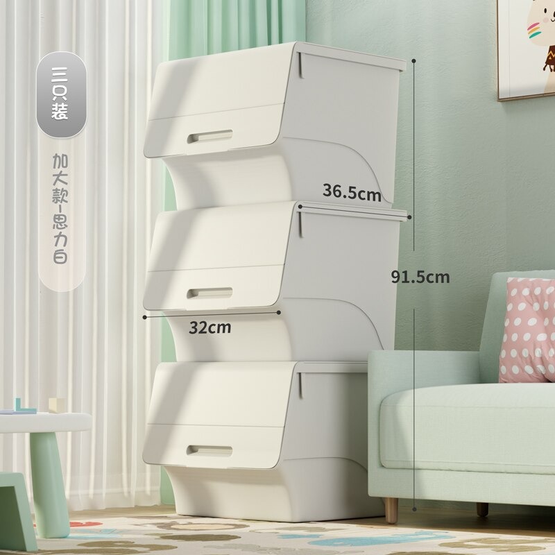 Korea Toy Storage Box Front Opening Storage Box Thickened Children's Toys Snacks Storage Box